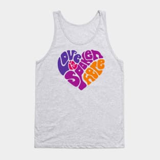 Love Is Spoken Here Bright Word Art Tank Top